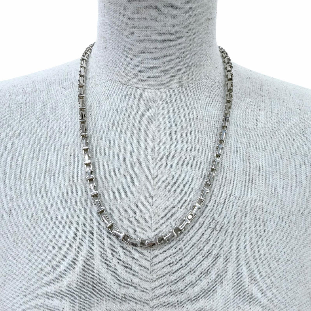Great TIFFANY&Co. Necklace T-Narrow Chain Necklace Silver 925 Women