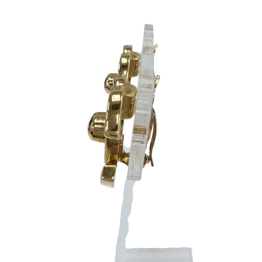 Great CHANEL Earring COCO Mark Turnlock gold Women 97P