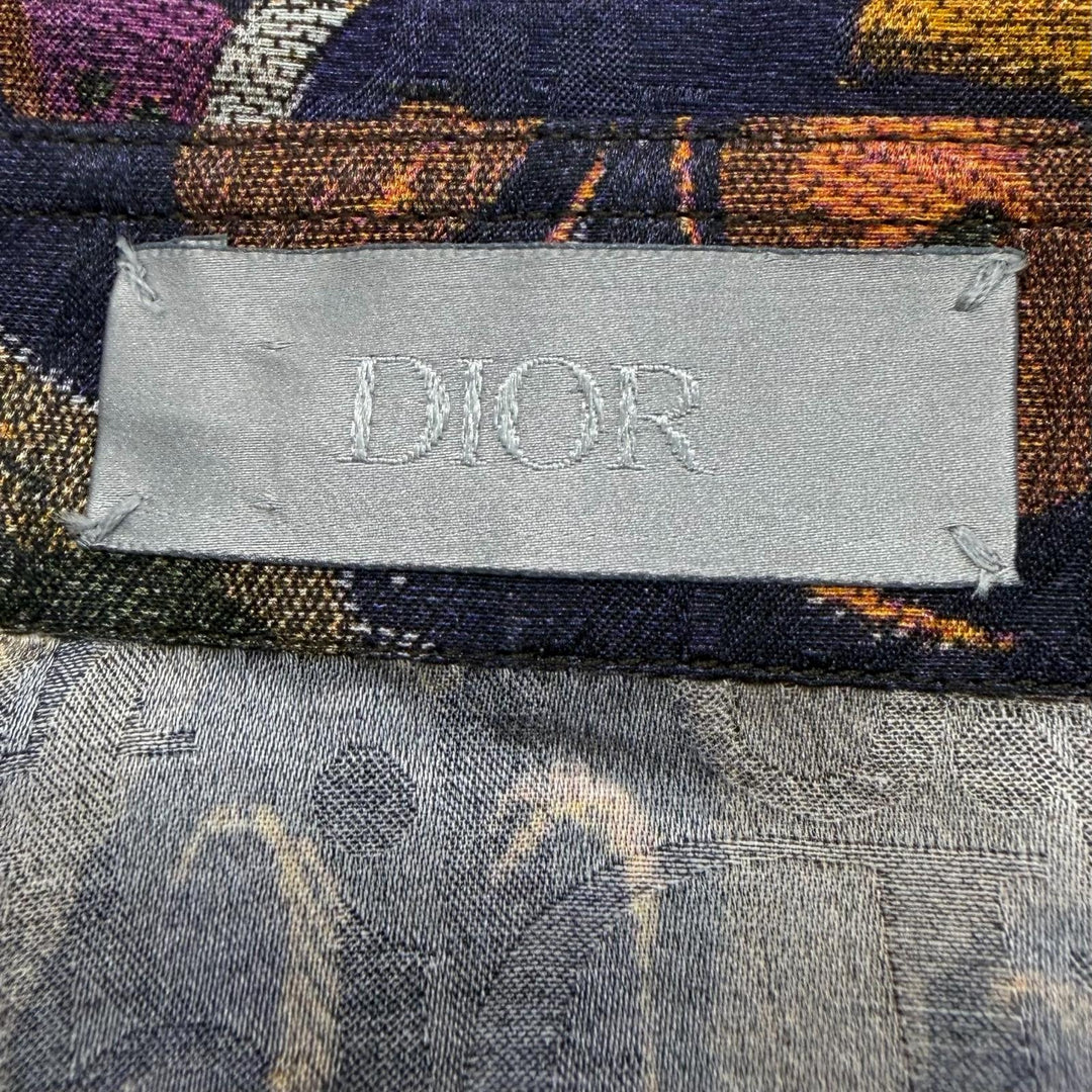 Pristine DIOR Peter Doig Short sleeve shirt Multi silk mens 39 03TC508A5436