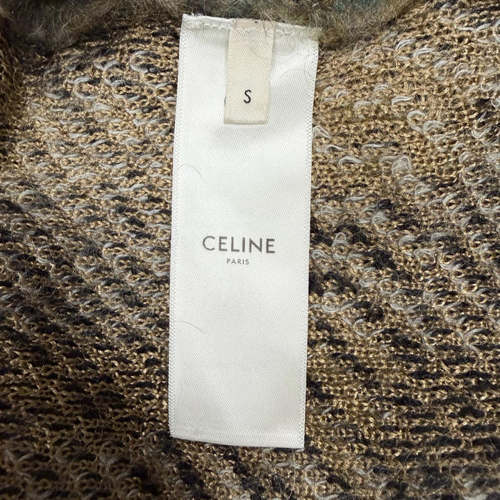 Excellent CELINE cardigan khaki mohair mens S 2A32J204L