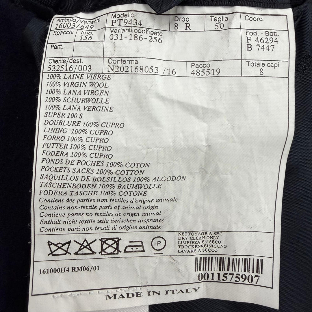 Great HERMES Chester coat single Navy wool mens 50