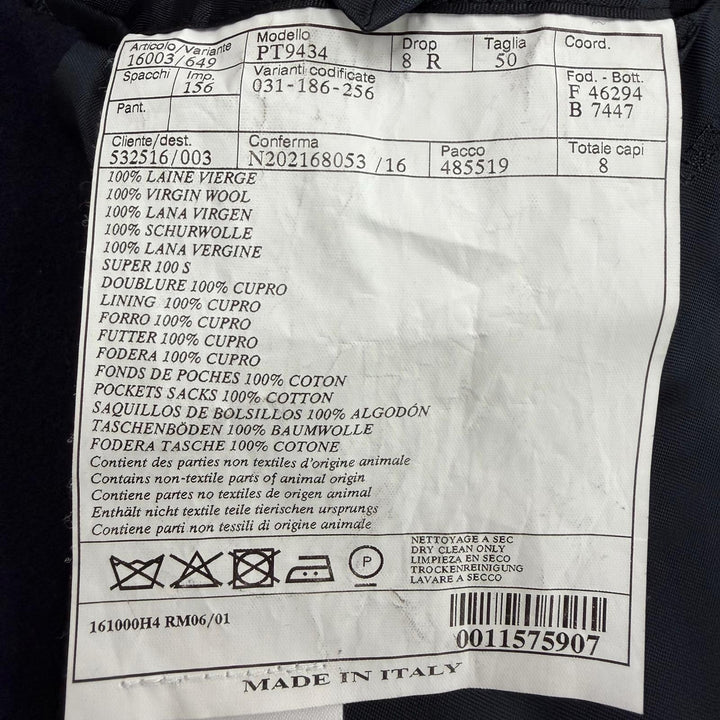 Great HERMES Chester coat single Navy wool mens 50