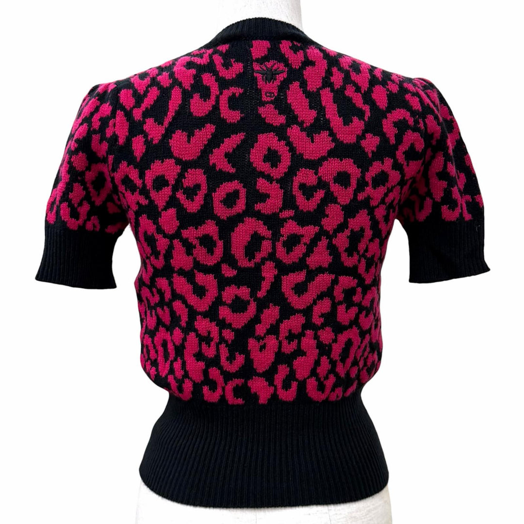 Excellent Christian Dior Short sleeve knit pink cashmere Women 38 144S73AM067