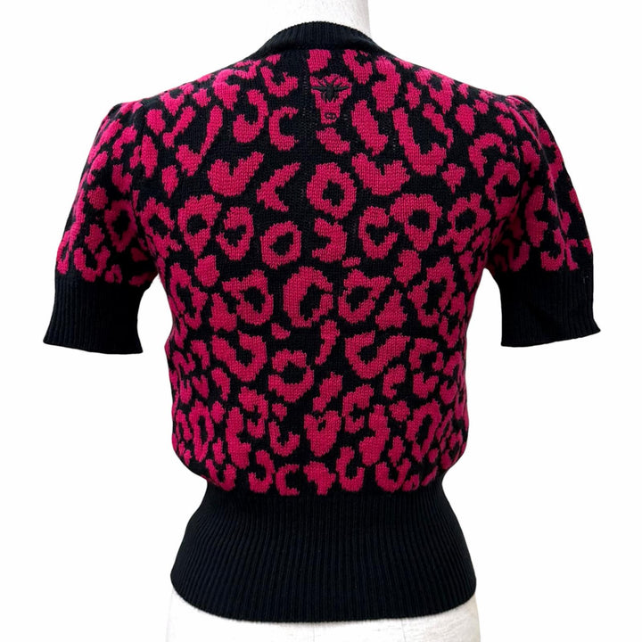 Excellent Christian Dior Short sleeve knit pink cashmere Women 38 144S73AM067