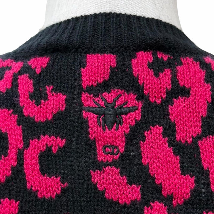 Excellent Christian Dior Short sleeve knit pink cashmere Women 38 144S73AM067