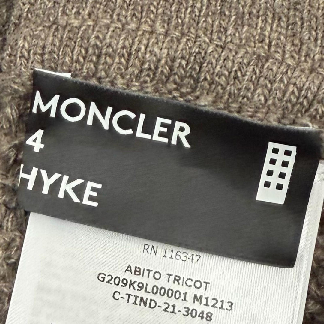 Excellent MONCLER GENIUS 4×HYKE Best ABITO Brown cashmere Women XS