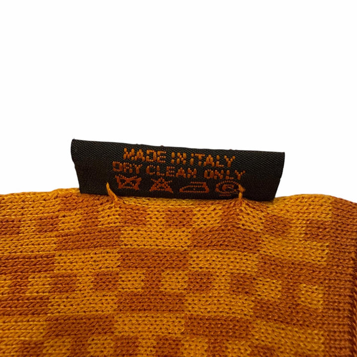 Excellent HERMES Scarf 90's SH pattern Orange silk Women