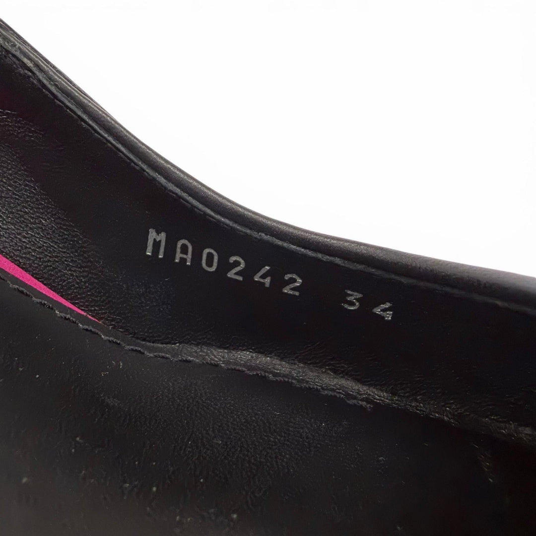 Great LOUIS VUITTON pumps HEELS Sequin LV Circle Logo Leather black Women 34