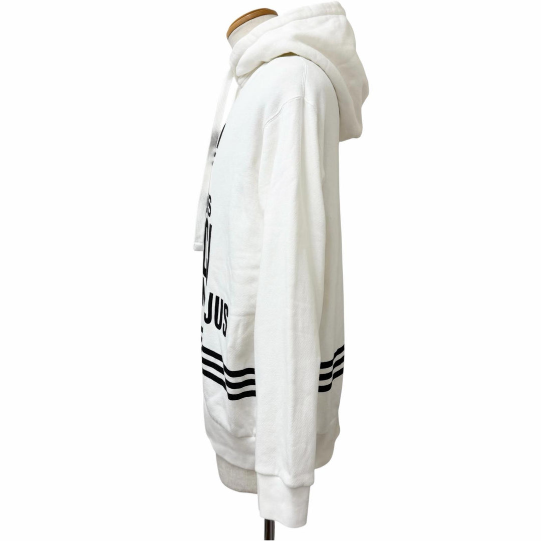 Great GUCCI adidas hoodie Trefoil logo print pullover white