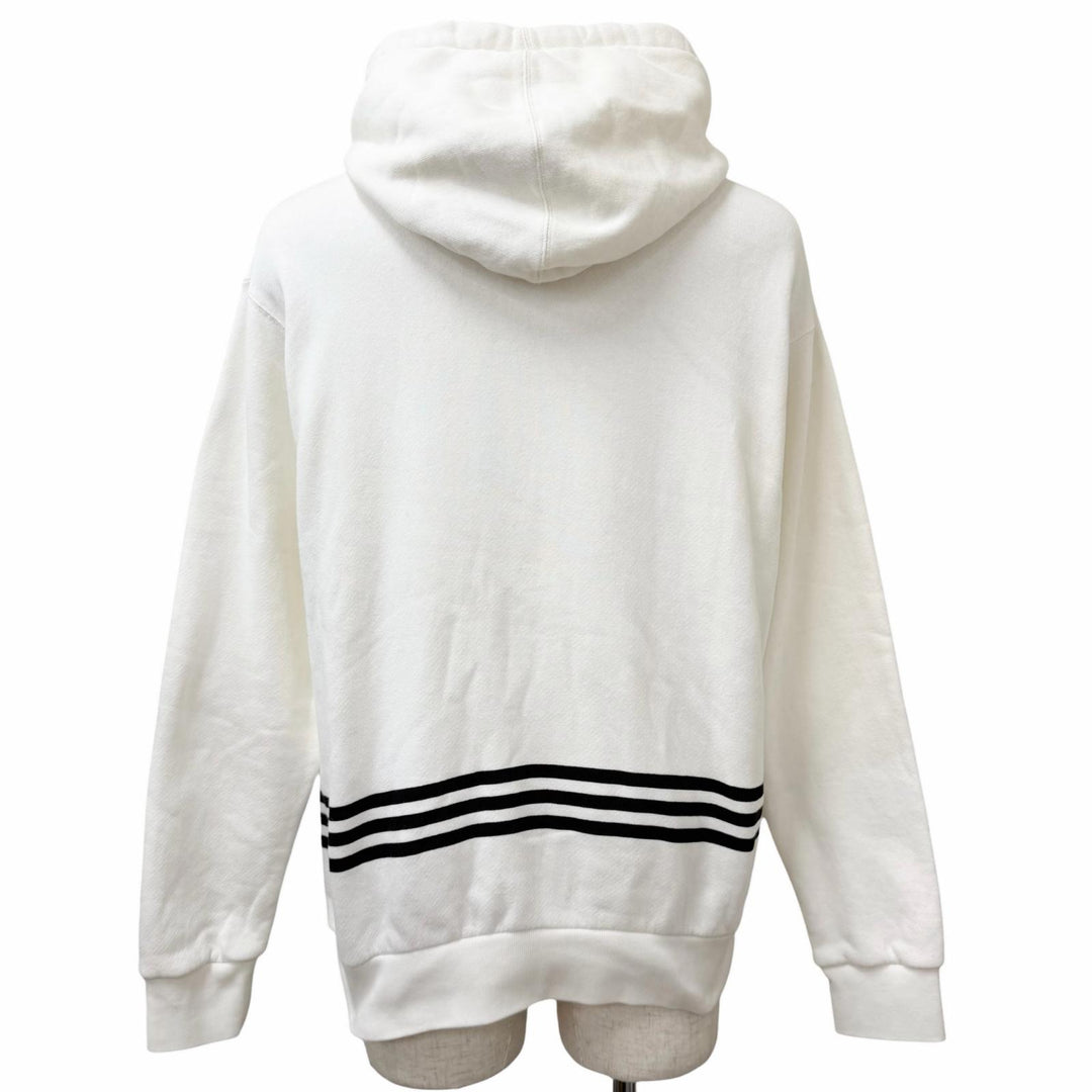 Great GUCCI adidas hoodie Trefoil logo print pullover white