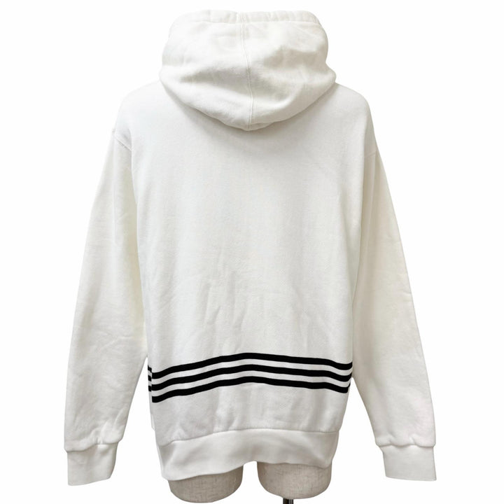 Great GUCCI adidas hoodie Trefoil logo print pullover white