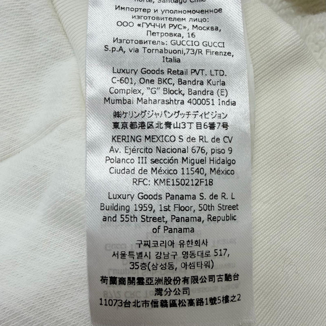 Great GUCCI adidas hoodie Trefoil logo print pullover white