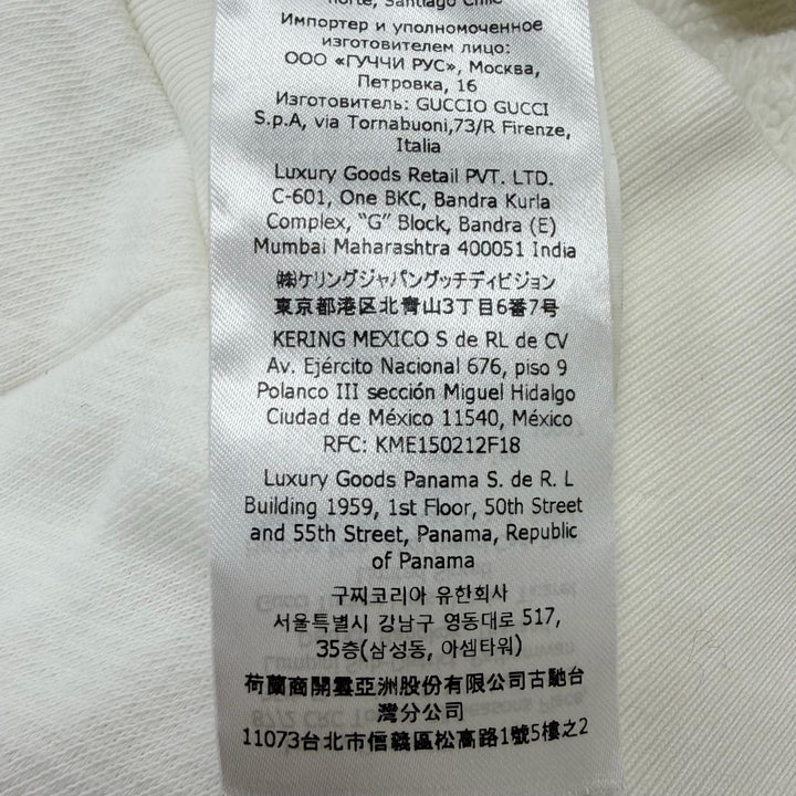 Great GUCCI adidas hoodie Trefoil logo print pullover white