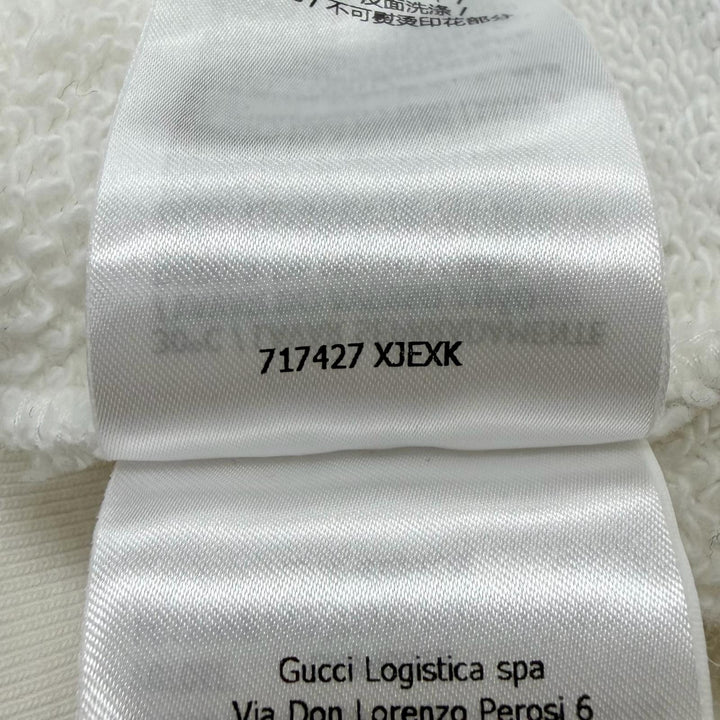Great GUCCI adidas hoodie Trefoil logo print pullover white