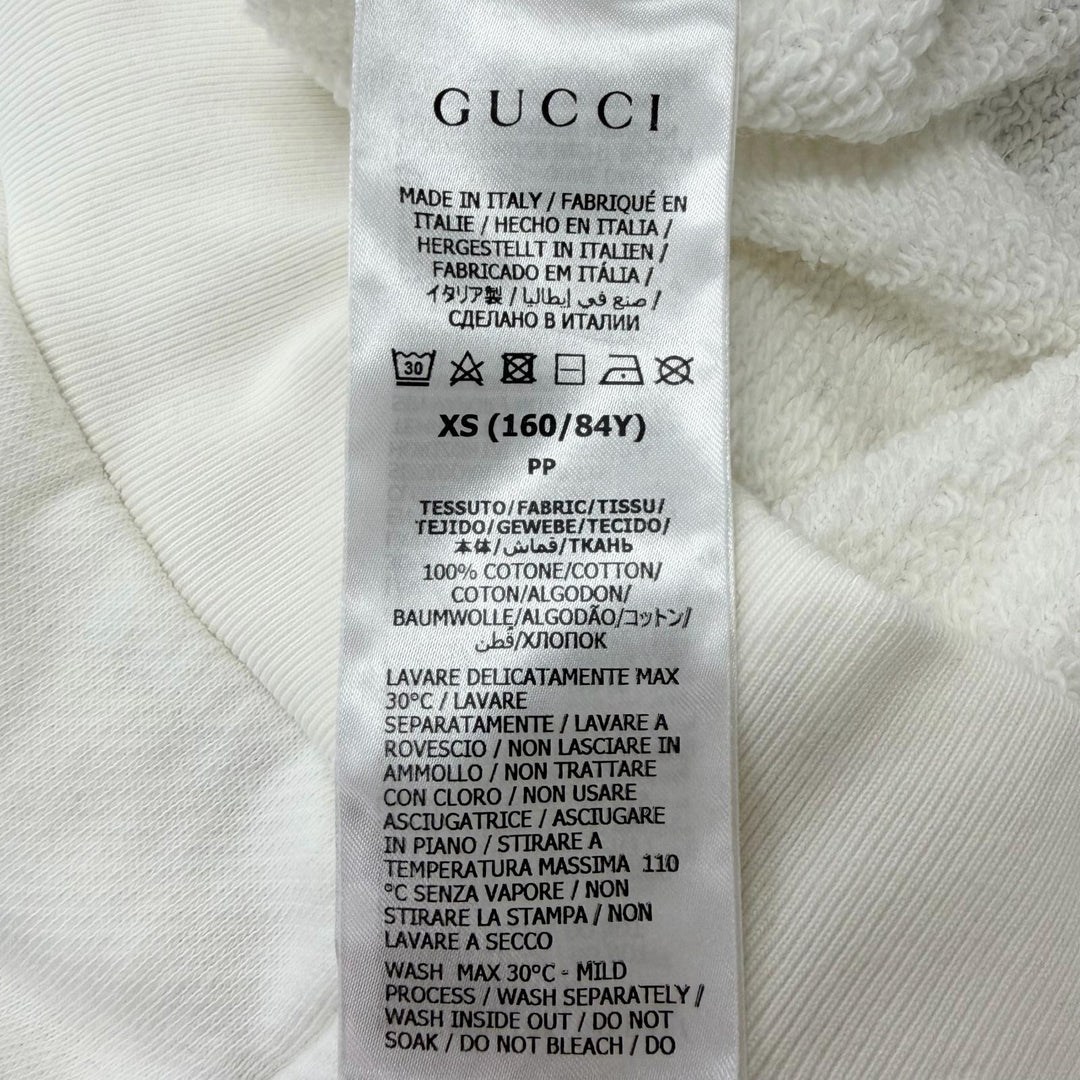 Great GUCCI adidas hoodie Trefoil logo print pullover white