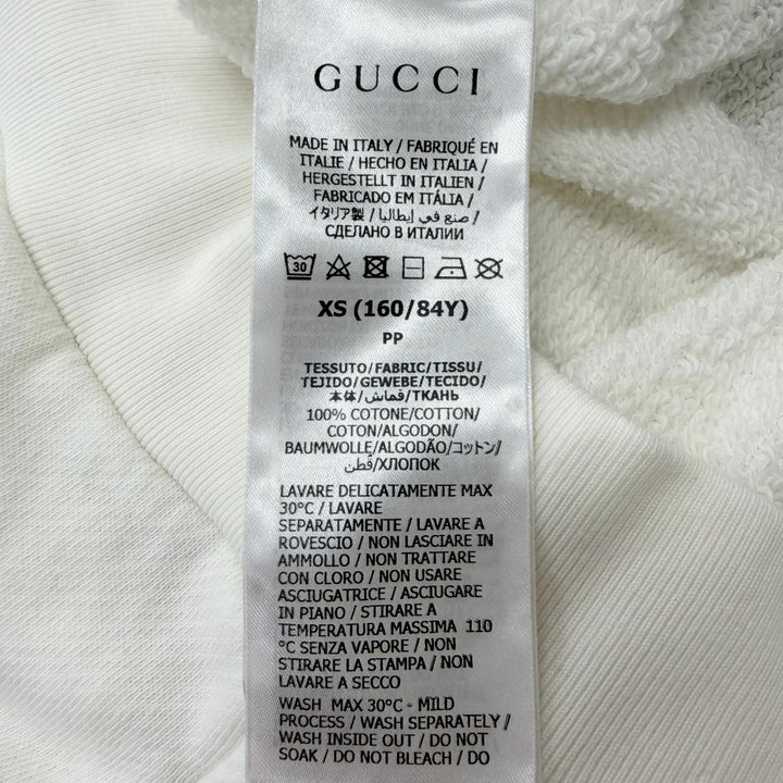 Great GUCCI adidas hoodie Trefoil logo print pullover white