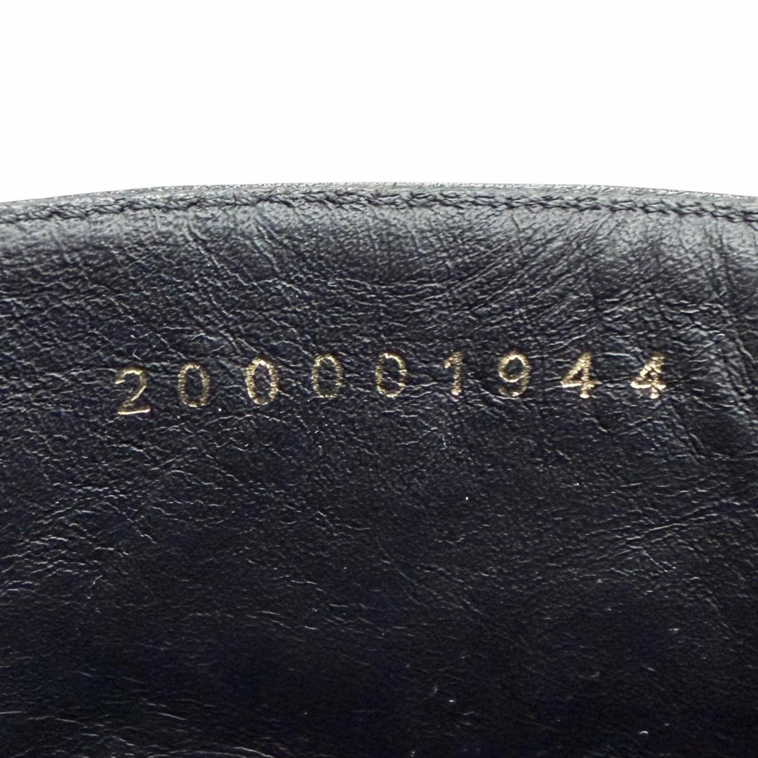 Great CELINE short boots Triomphe Side-Zip Leather Ankle Boots black Women 37.5