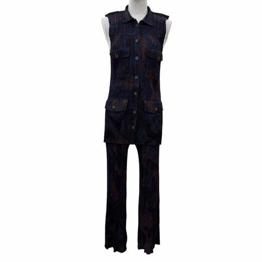 Excellent PLEATS PLEASE two-piece set sleeveless shirt/flared pants