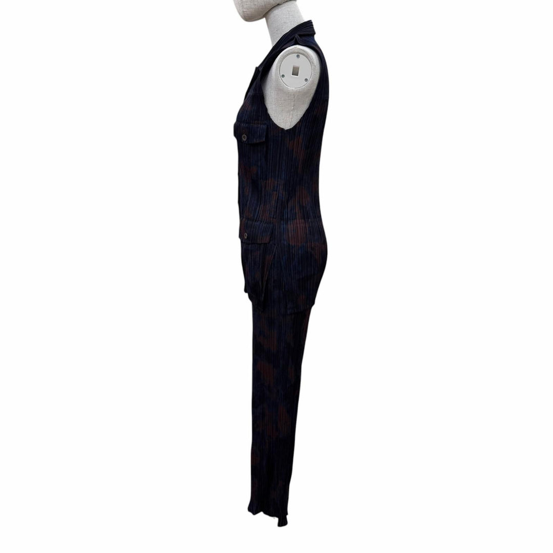Excellent PLEATS PLEASE two-piece set sleeveless shirt/flared pants