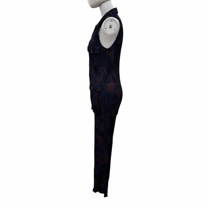 Excellent PLEATS PLEASE two-piece set sleeveless shirt/flared pants