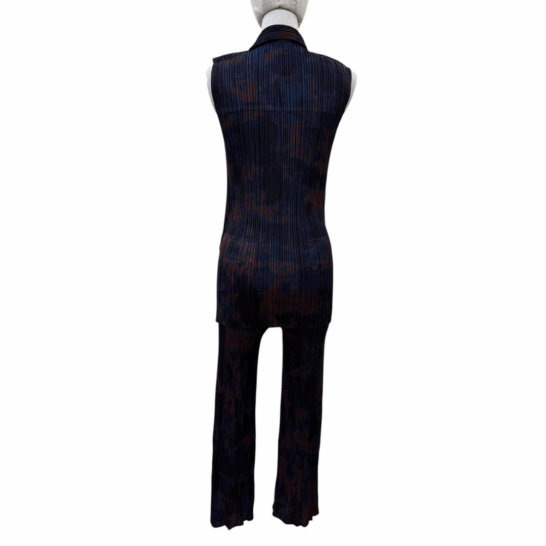 Excellent PLEATS PLEASE two-piece set sleeveless shirt/flared pants