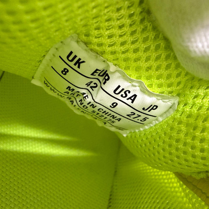 Great BALENCIAGA Low cut sneakers TRIPLE S Neon yellow mesh mens 27.5