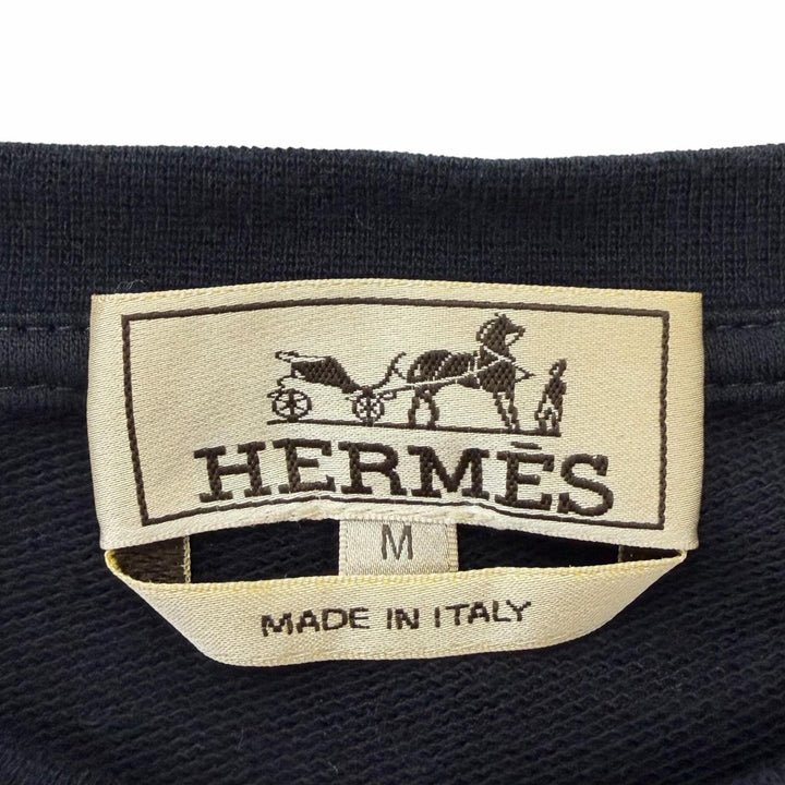 Great HERMES Short sleeve T-shirt Hello Mr.Farier Lamb Leather Patch