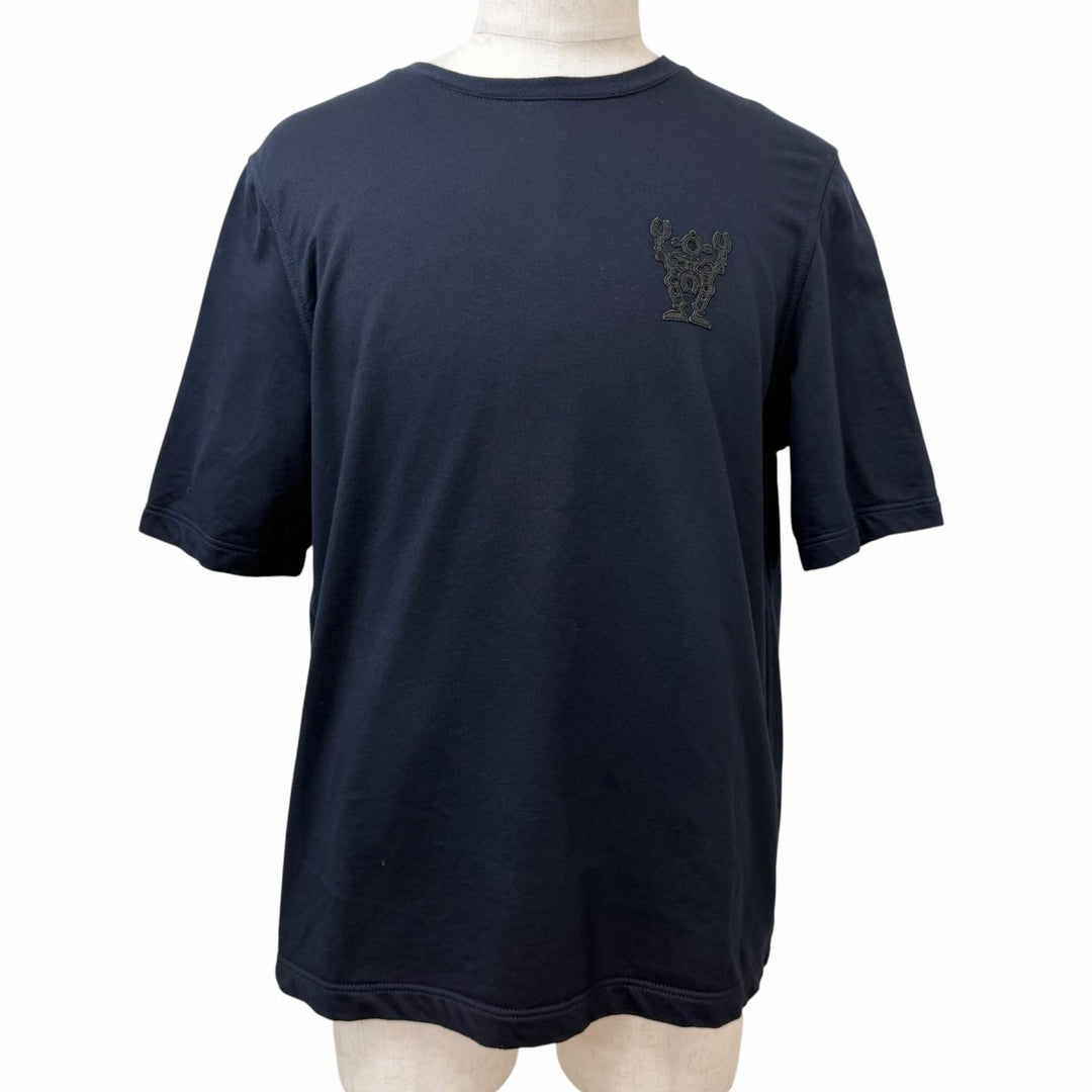 Great HERMES Short sleeve T-shirt Hello Mr.Farier Lamb Leather Patch