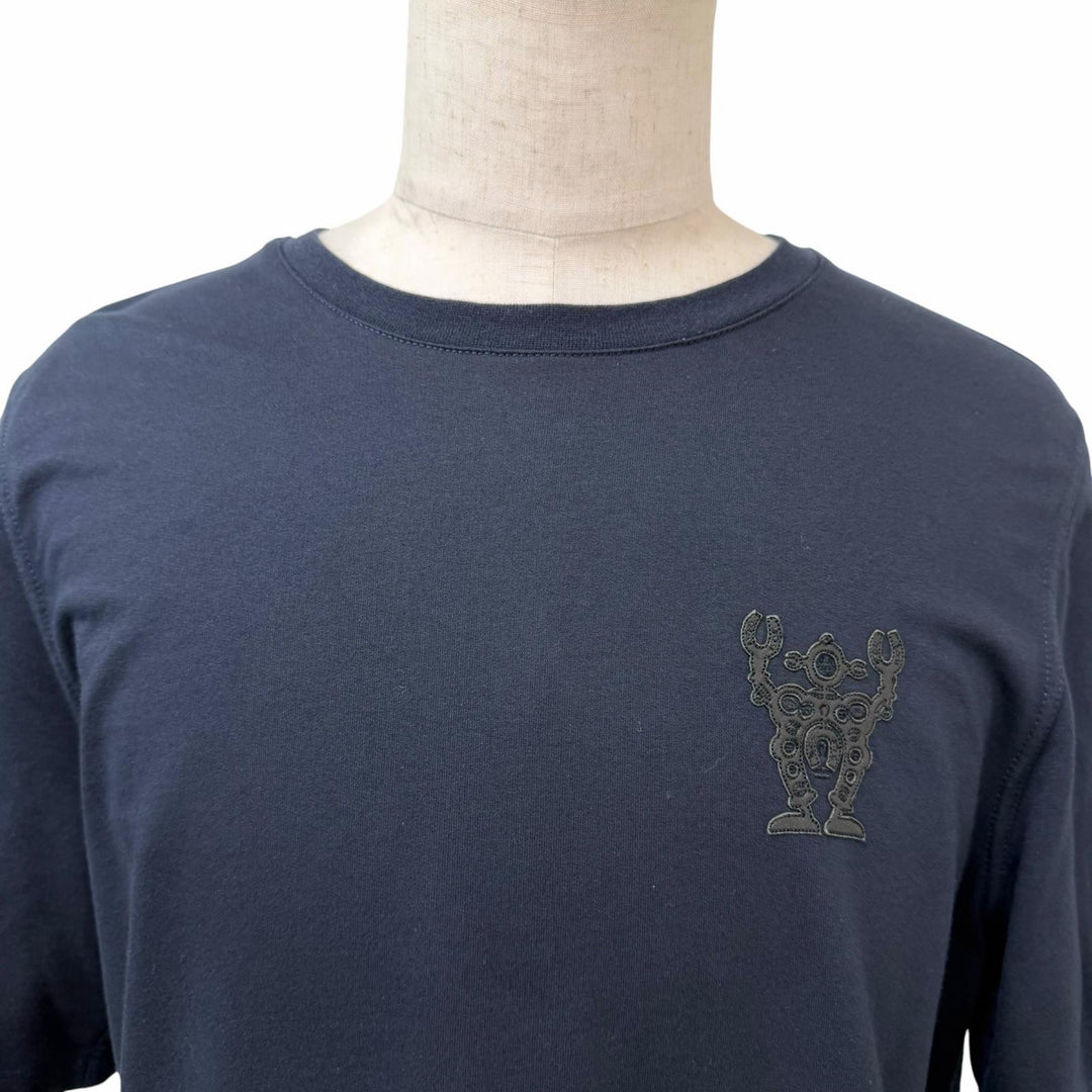 Great HERMES Short sleeve T-shirt Hello Mr.Farier Lamb Leather Patch