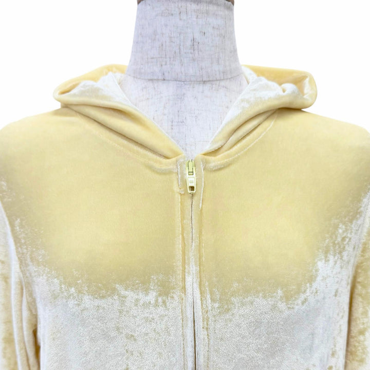 Pristine BALENCIAGA hoodie Back logo rhinestone fitted zip-up cropped S 753474