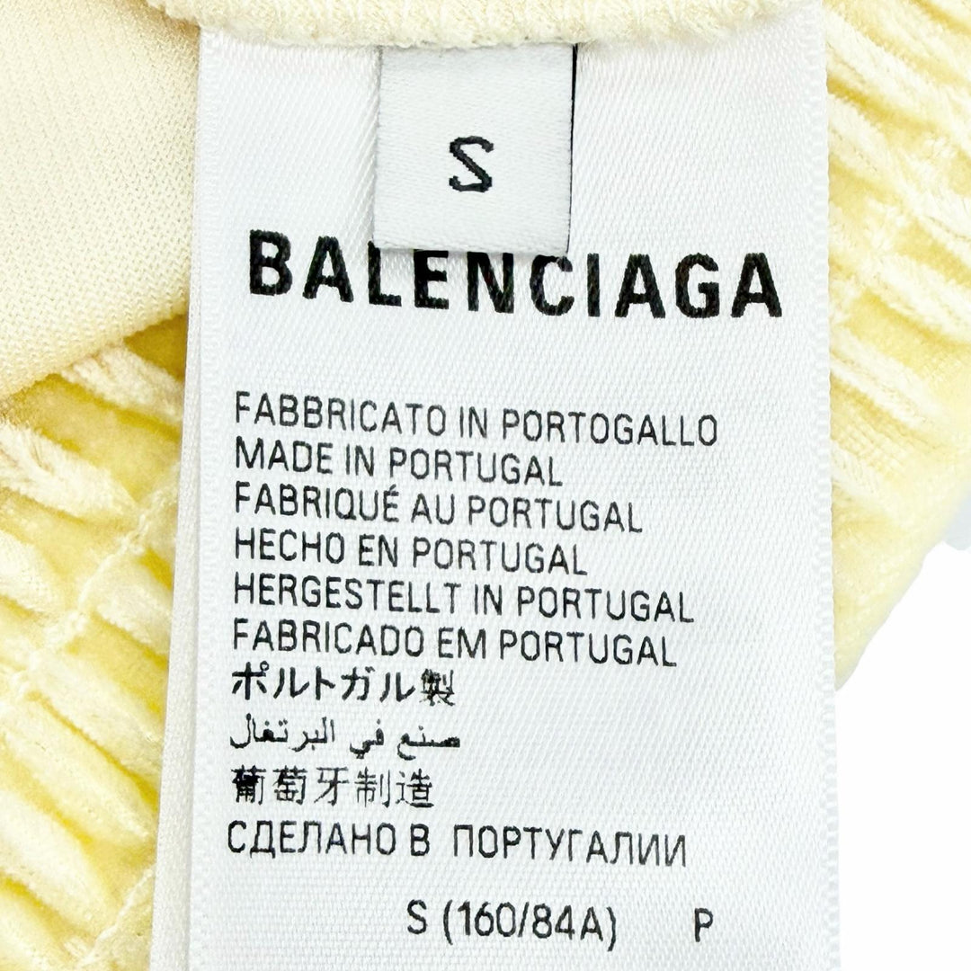 Pristine BALENCIAGA hoodie Back logo rhinestone fitted zip-up cropped S 753474