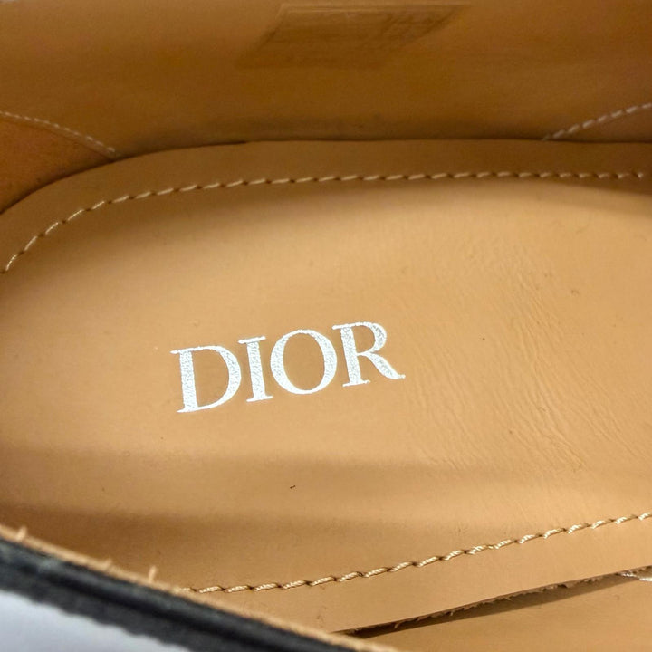 Pristine DIOR Dress shoes Timeless Oblique Derby Shoes black leather mens 41.5