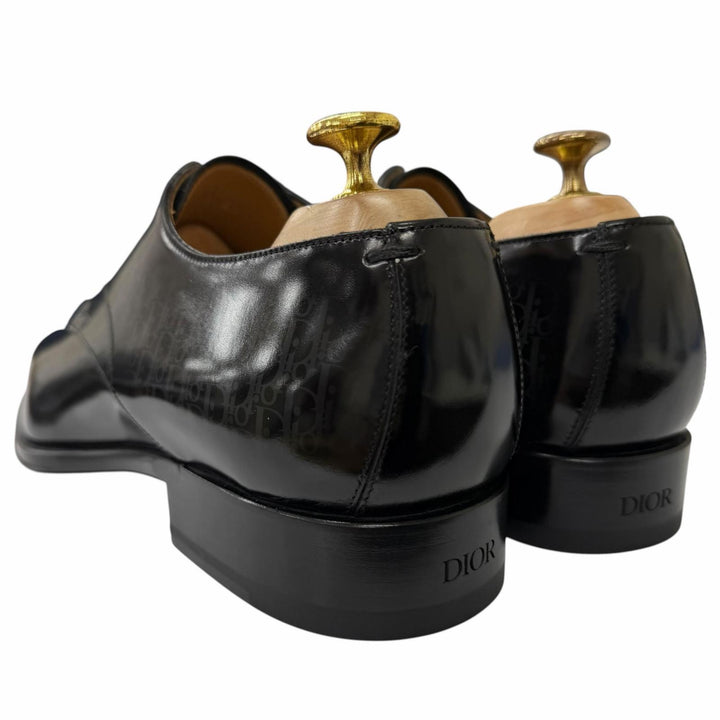 Pristine DIOR Dress shoes Timeless Oblique Derby Shoes black leather mens 41.5