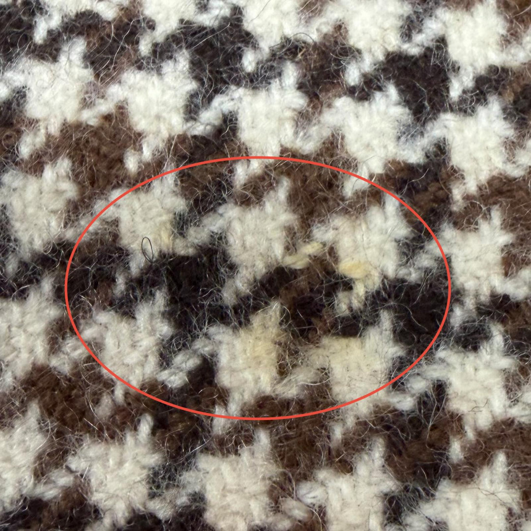 Great Burberrys coat Houndstooth pattern fly front Brown cashmere mens L
