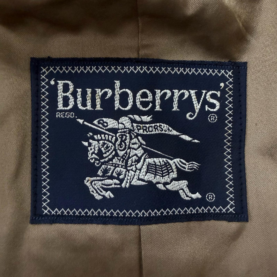 Great Burberrys coat Houndstooth pattern fly front Brown cashmere mens L