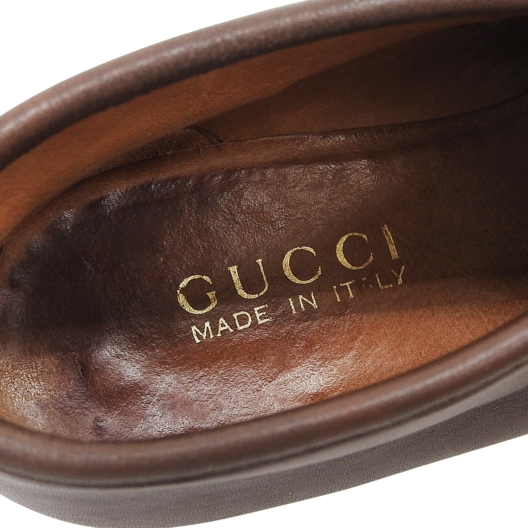 Discounted Excellent GUCCI boots Horsebit U-tip Chukka Brown leather Women 6.5