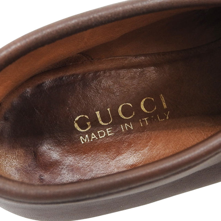 Discounted Excellent GUCCI boots Horsebit U-tip Chukka Brown leather Women 6.5