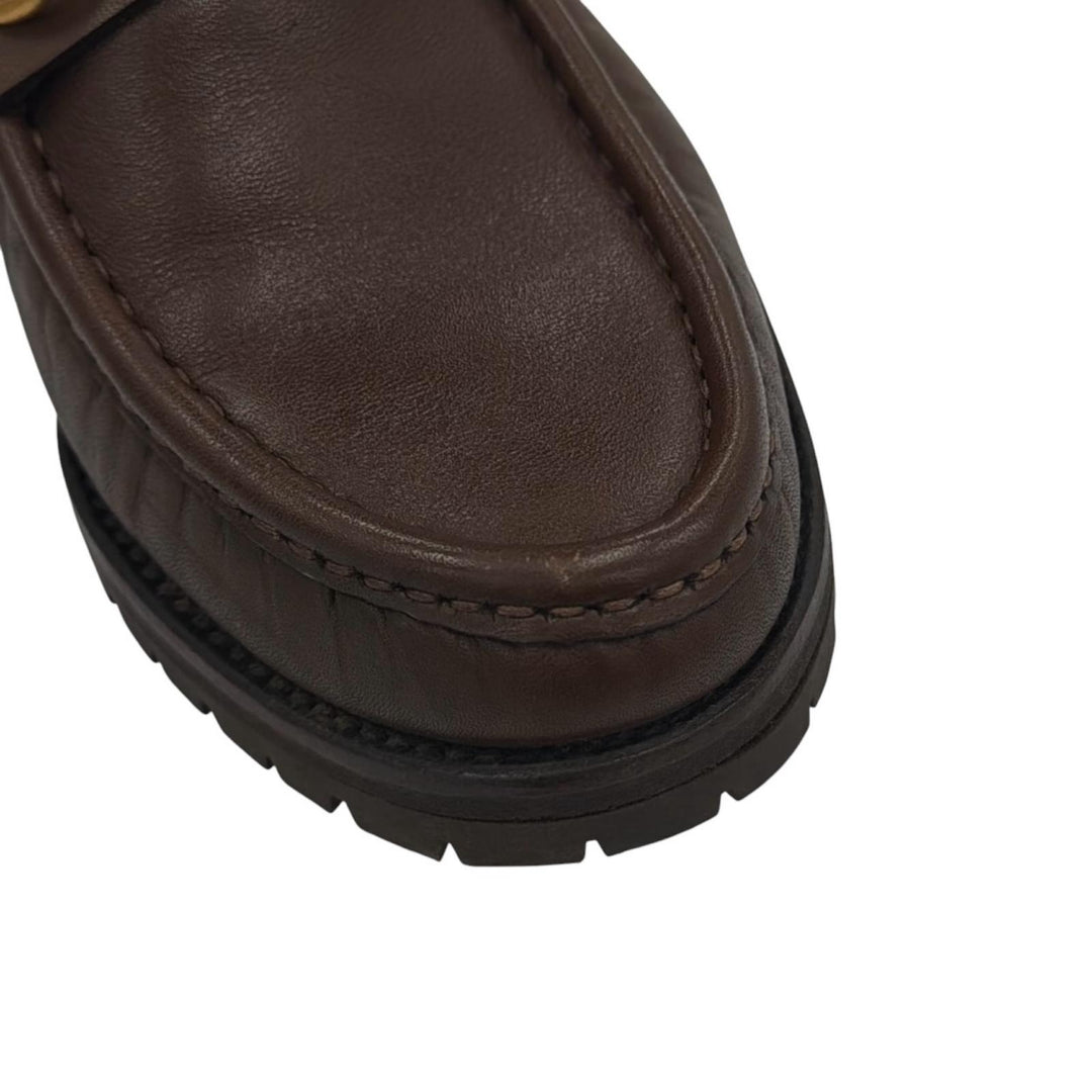 Discounted Excellent GUCCI boots Horsebit U-tip Chukka Brown leather Women 6.5