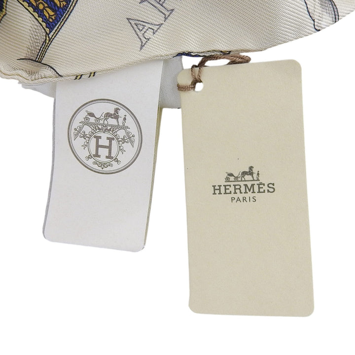 Pristine HERMES scarf Twilly Gran Apara beige silk Women