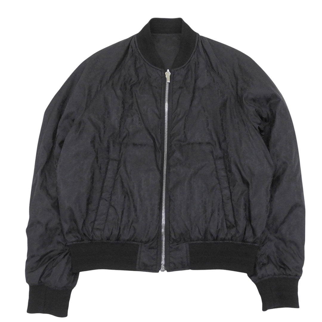Excellent DIOR Jacket Oblique Reversible Bomber Dark navy Nylon 52 183C432A4462