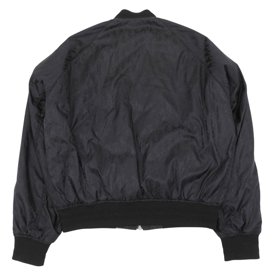 Excellent DIOR Jacket Oblique Reversible Bomber Dark navy Nylon 52 183C432A4462