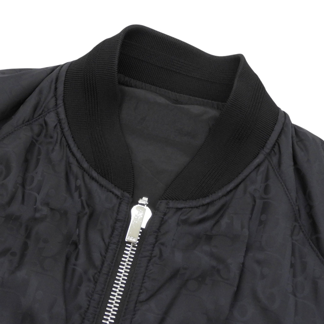 Excellent DIOR Jacket Oblique Reversible Bomber Dark navy Nylon 52 183C432A4462