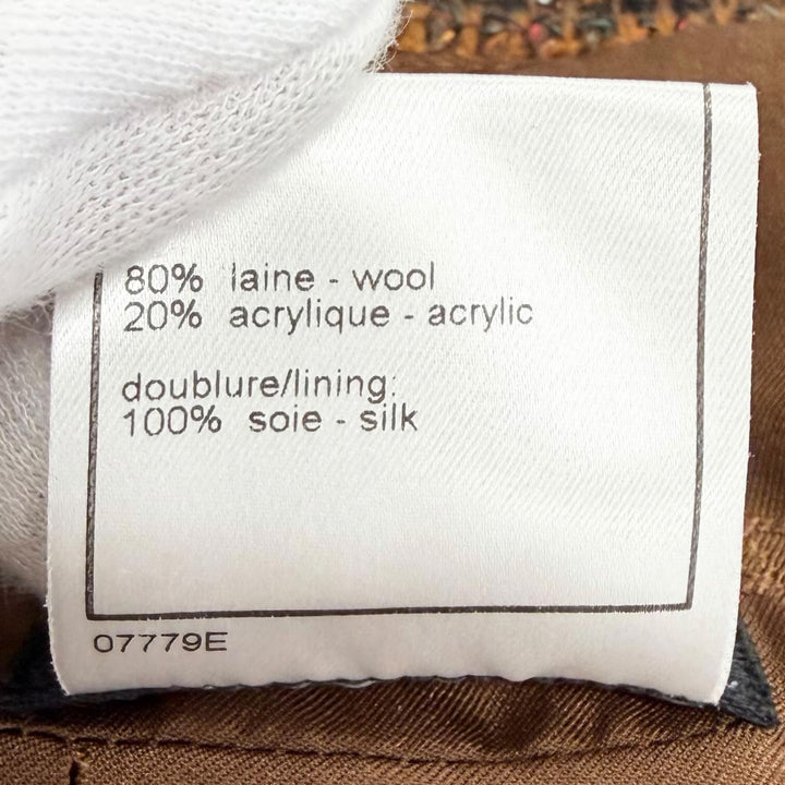 Excellent CHANEL two-piece set COCO Mark Button Tweed Skirt Suit P12140 98A