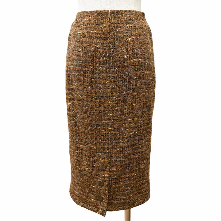 Excellent CHANEL two-piece set COCO Mark Button Tweed Skirt Suit P12140 98A