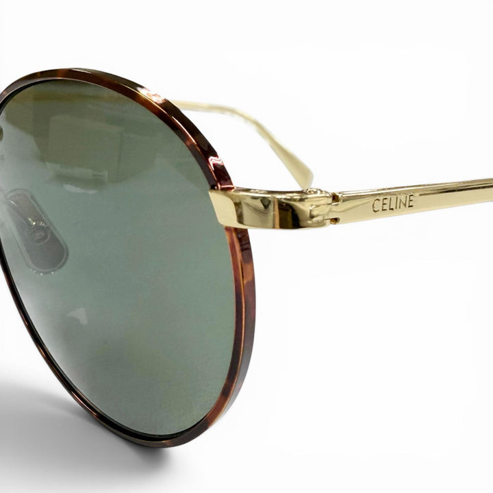 Excellent CELINE sunglasses Marble Pattern Boston Brown Women CL40100U