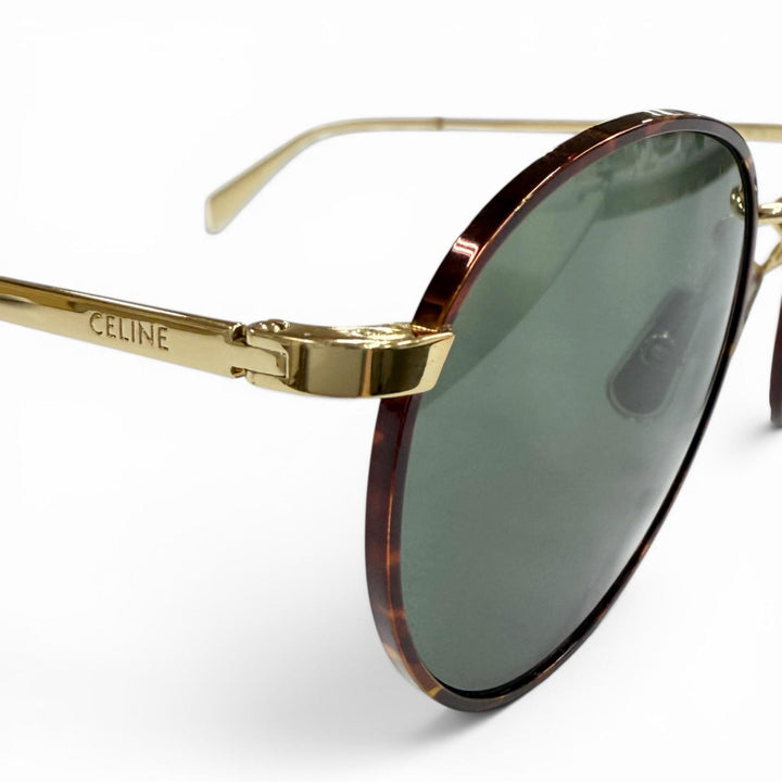 Excellent CELINE sunglasses Marble Pattern Boston Brown Women CL40100U