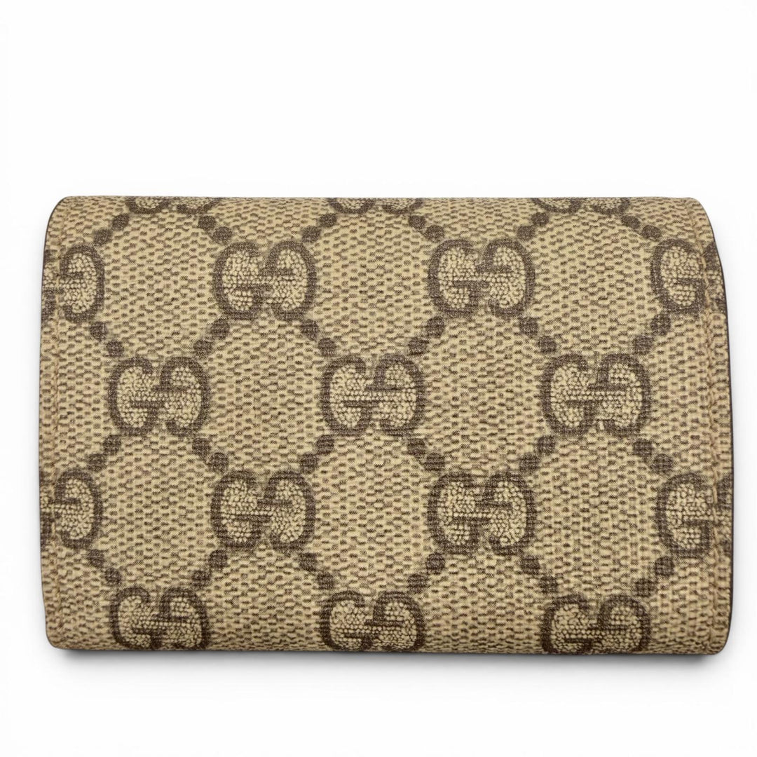 Great GUCCI×BALENCIAGA Tri-fold wallet beige GG Supreme Canvas Women 681700