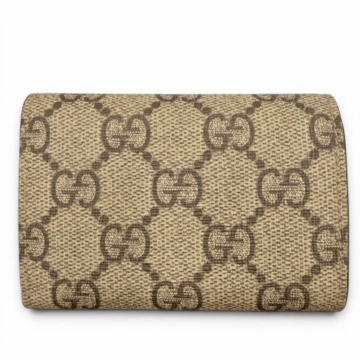 Great GUCCI×BALENCIAGA Tri-fold wallet beige GG Supreme Canvas Women 681700