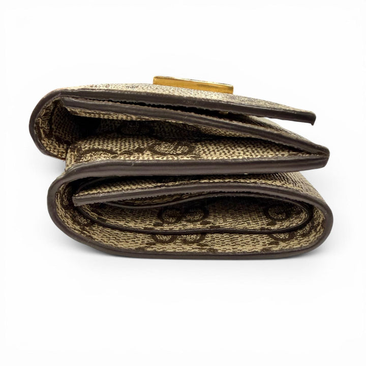 Great GUCCI×BALENCIAGA Tri-fold wallet beige GG Supreme Canvas Women 681700