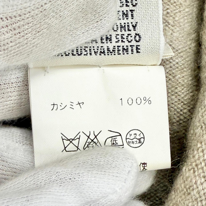 Excellent HERMES Best Margiela era high-neck sleeveless knit beige cashmere